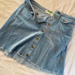 Anthropology Blue Corduroy Mini-Skirt size 2